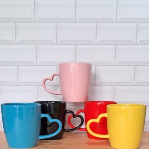 Taza Bombé Premium Asa Corazón Color