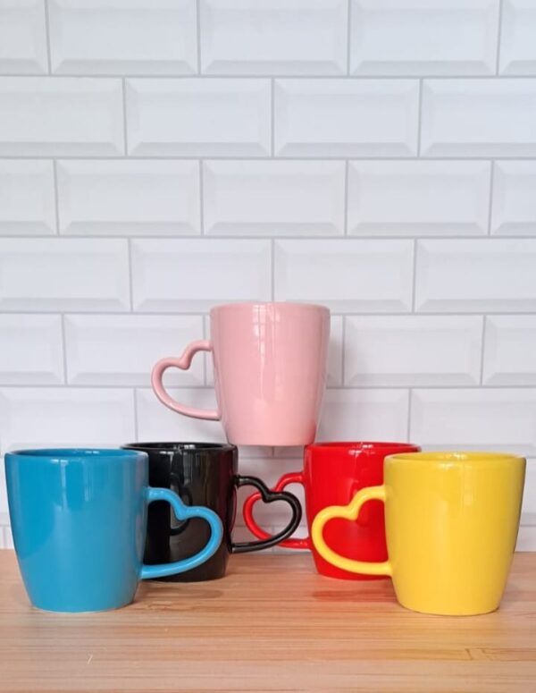 Taza Bombé Premium Asa Corazón Color